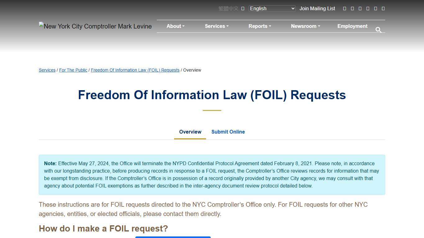 Overview - Office of the New York City Comptroller Mark Levine