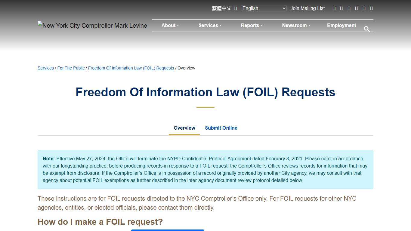 Overview - Office of the New York City Comptroller Mark Levine