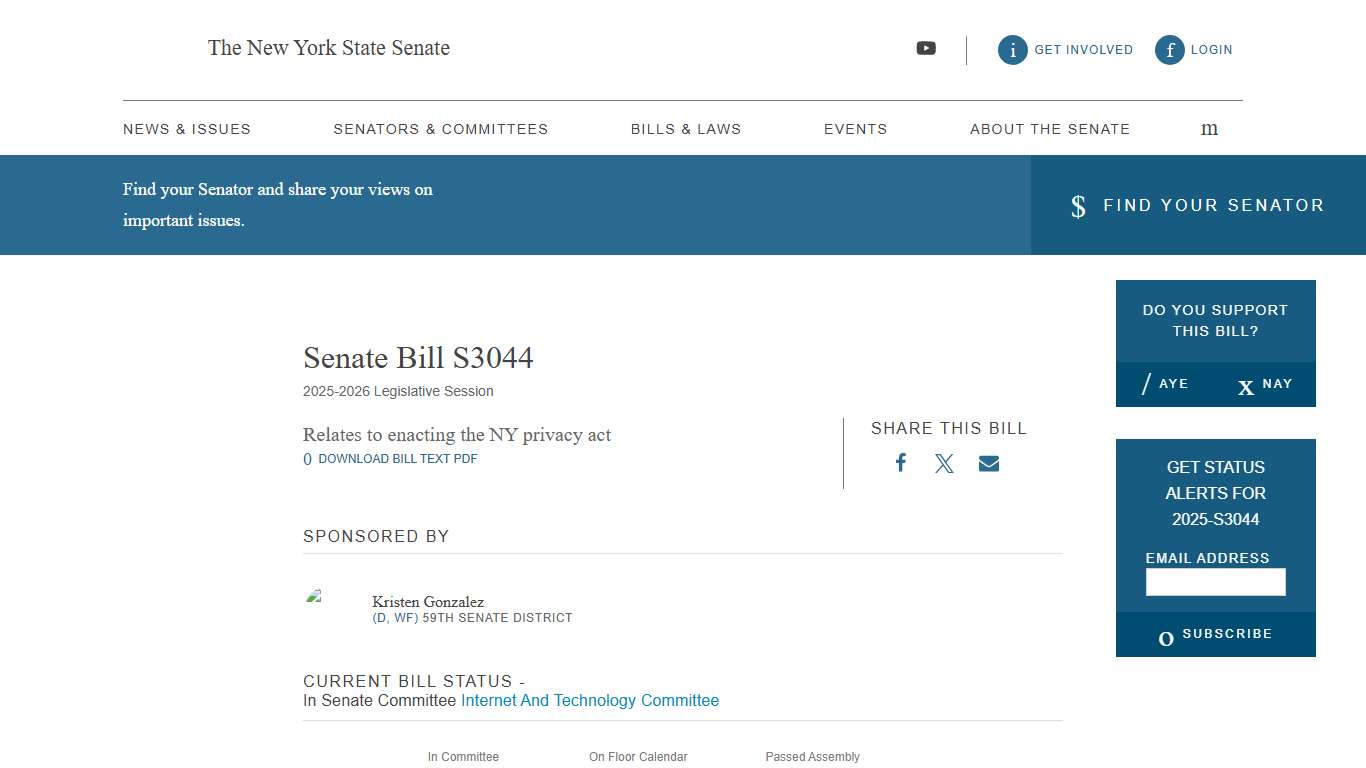 NY State Senate Bill 2025-S3044