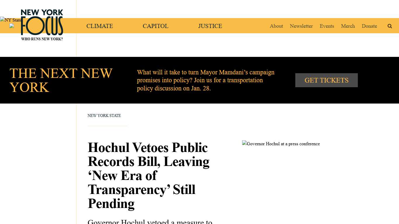 Hochul Promised Faster Public Records. She Just… New York Focus